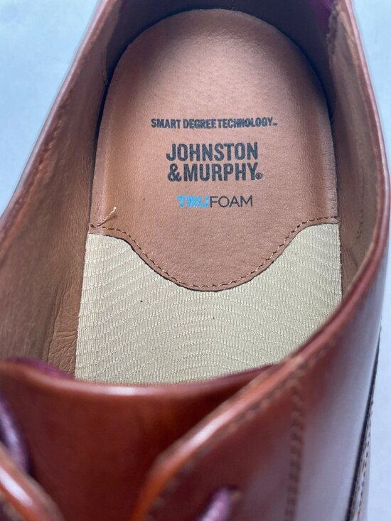 Johnston & Murphy Conard 2.0 Tan Full Grain Leather Dress Shoes Men\'s Sz 12W NWB main image 12